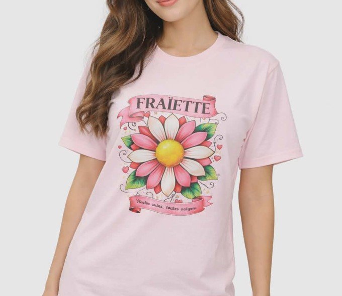 Tee-shirt Femme - Flower - Cotton Pink