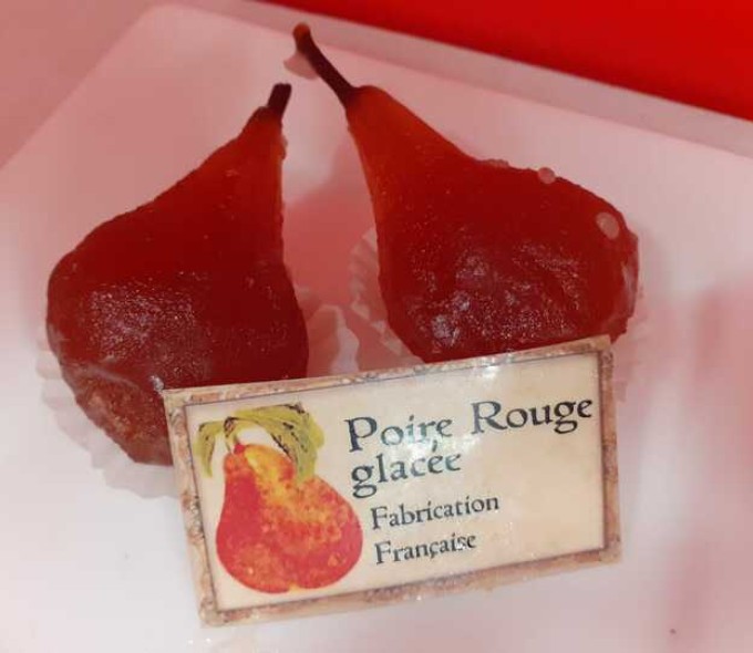 Poires Rouges Glacées Confites /kg