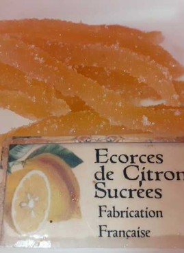 Ecorces de Citron Sucrées Confites /Kg