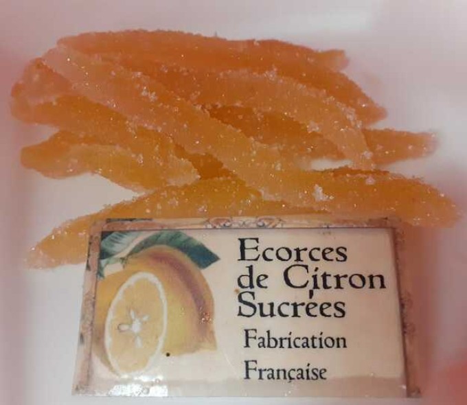 Ecorces de Citron Sucrées Confites /Kg