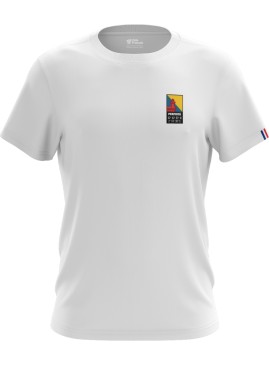 T-shirt mixte Castillet en coton bio. Certifié Origine France Garantie. Fabrication française à Perpignan. 
Disponible en 4 couleurs : blanc, bleu marine, gris chiné et noir.
