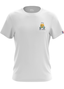 T-shirt unisexe Romantique en coton bio. Certifié Origine France Garantie. Fabrication française à Perpignan. 
Disponible en 4 couleurs : blanc, bleu marine, gris chiné et noir. 
