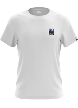 T-shirt unisexe Tour de la Massane  en coton bio, certifié Origine France Garantie. Nos tissus sont certifiés GOTS et Oeko-Tex. Fabrication française à Perpignan. 
Disponible en 3 couleurs : blanc, gris chiné et kaki. 